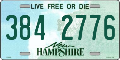 NH license plate 3842776