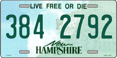 NH license plate 3842792