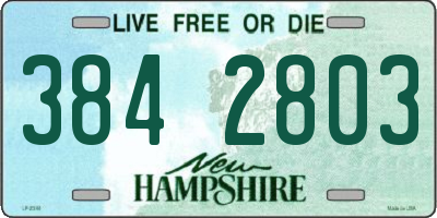 NH license plate 3842803