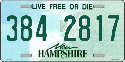 NH license plate 3842817