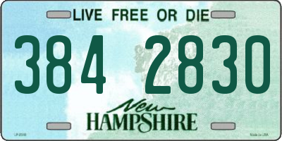 NH license plate 3842830