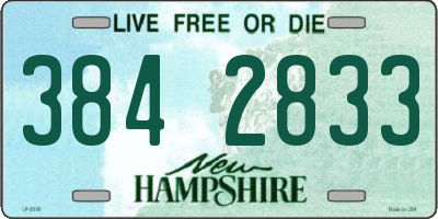 NH license plate 3842833
