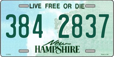 NH license plate 3842837