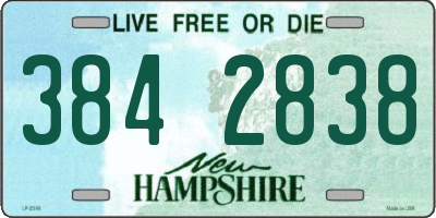 NH license plate 3842838