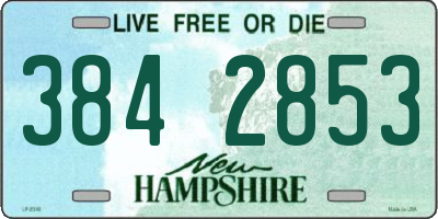 NH license plate 3842853