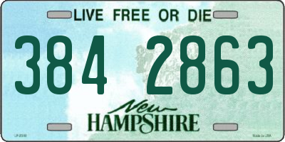 NH license plate 3842863