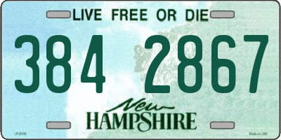 NH license plate 3842867