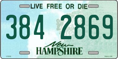 NH license plate 3842869