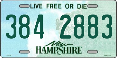 NH license plate 3842883