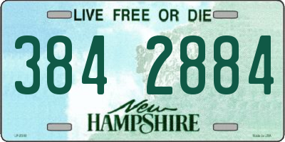NH license plate 3842884