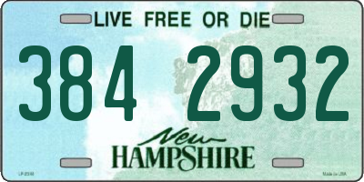 NH license plate 3842932