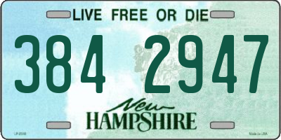 NH license plate 3842947