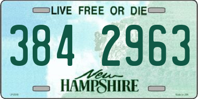 NH license plate 3842963