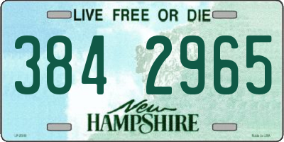 NH license plate 3842965
