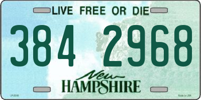 NH license plate 3842968