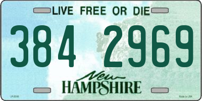 NH license plate 3842969
