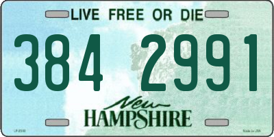 NH license plate 3842991