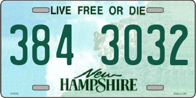 NH license plate 3843032