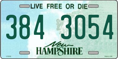 NH license plate 3843054