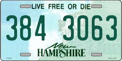 NH license plate 3843063