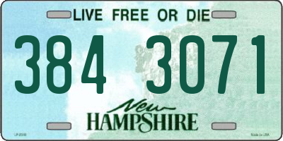 NH license plate 3843071
