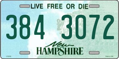 NH license plate 3843072