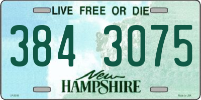 NH license plate 3843075