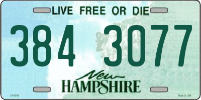 NH license plate 3843077
