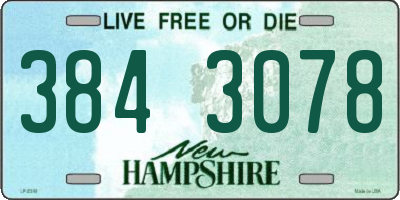 NH license plate 3843078