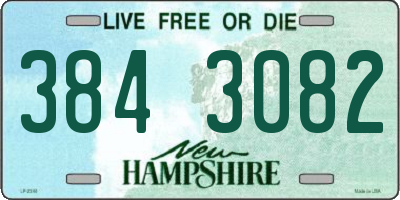 NH license plate 3843082