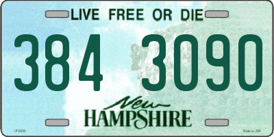 NH license plate 3843090