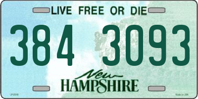 NH license plate 3843093