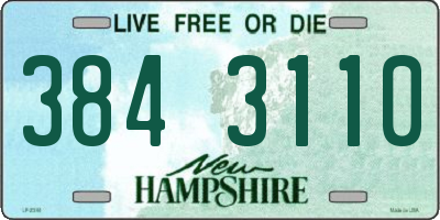 NH license plate 3843110
