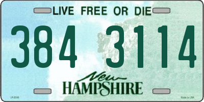 NH license plate 3843114