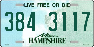 NH license plate 3843117