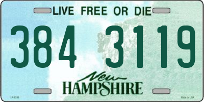 NH license plate 3843119