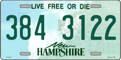 NH license plate 3843122