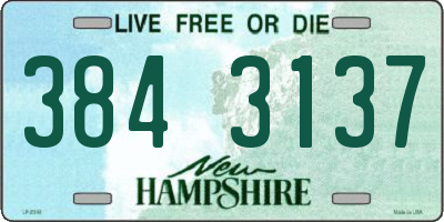 NH license plate 3843137