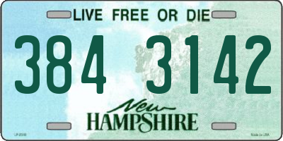NH license plate 3843142