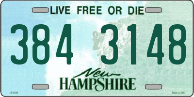 NH license plate 3843148