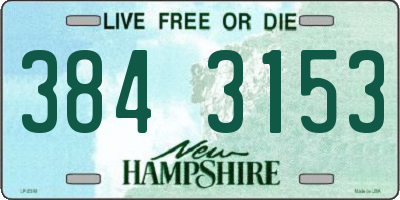 NH license plate 3843153