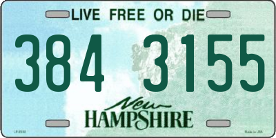 NH license plate 3843155