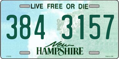 NH license plate 3843157