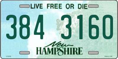 NH license plate 3843160