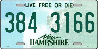 NH license plate 3843166