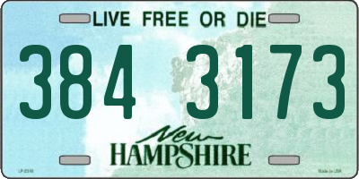 NH license plate 3843173
