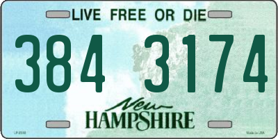 NH license plate 3843174