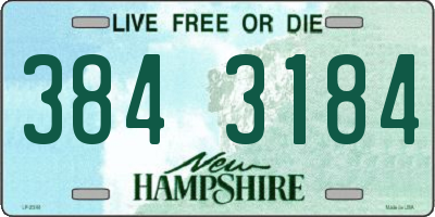 NH license plate 3843184