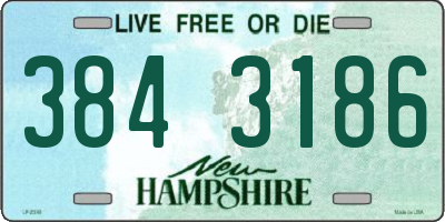 NH license plate 3843186