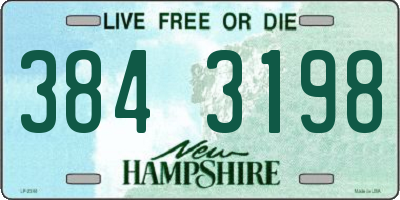 NH license plate 3843198